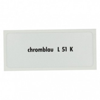 Sticker L 51 K, Chrome blue