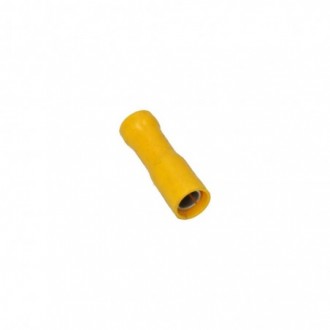 Connecteur jaune, rond féminin 5mm
